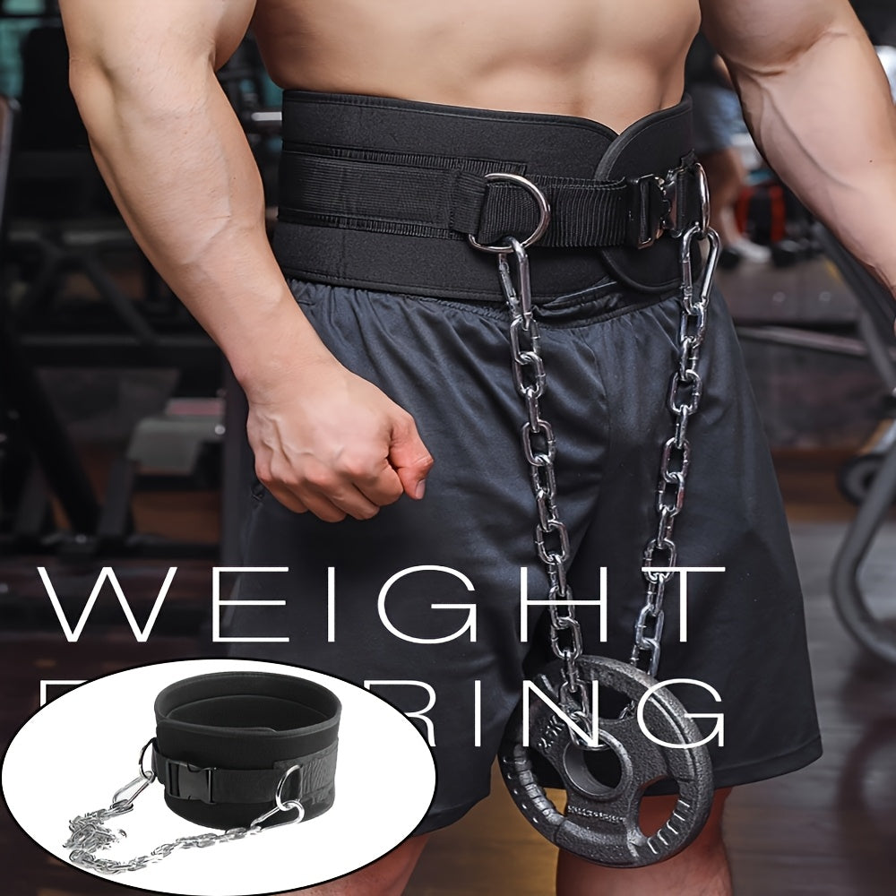 Dip Belt with Chain for Pull Ups & Weighted Dips – Heavy Duty Weightlifting Belt for Squats, CrossFit & Strength Training, Unisex Gym Equipment