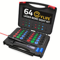 Red Laser Bore Sight Kit with 64 Adapters | Professional Multi-Caliber Boresighter for .17 to 12GA Rifles, Pistols & Handguns – Color-Coded Adapters, 40-Hour Battery & Portable Case Included