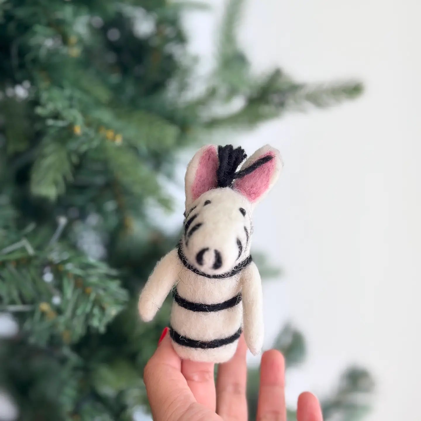 Felt Finger Puppet: Zebra