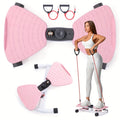 Waist Twisting Board Ab Twister for Home Gym – Noiseless 360° Twist Exercise Machine with Digital Display, Figure-8 Resistance Band & 360 LBS Capacity – Track Time, Reps & Calories