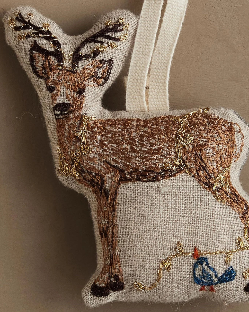 Coral & Tusk Deer with Lights Ornament