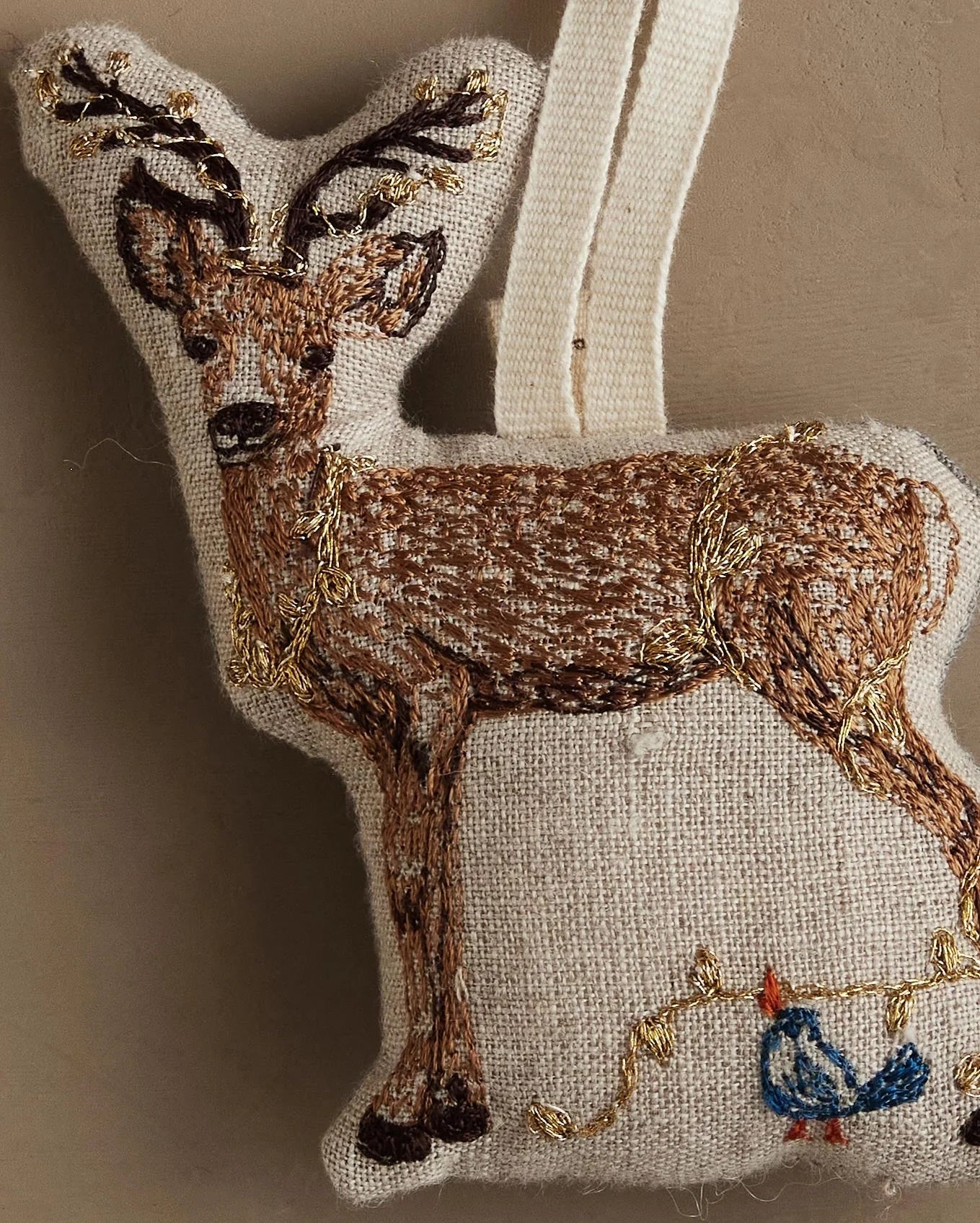 Coral & Tusk Deer with Lights Ornament