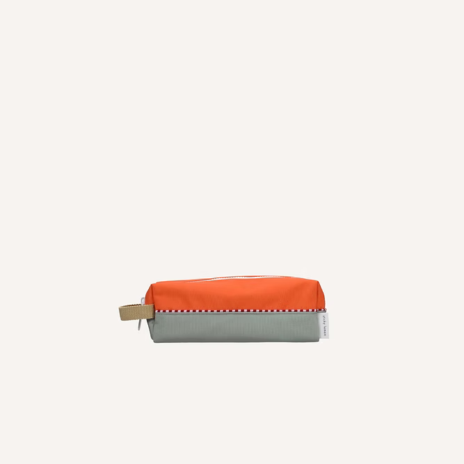 Sticky Lemon Pencil Case | Color Blocking |  Lifebuoy Orange + Shark Grey