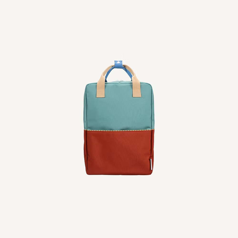 Sticky Lemon Backpack Large | Color Blocking | Aquatic Green + Shipwreck Rust