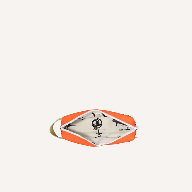Sticky Lemon Pencil Case | Color Blocking |  Lifebuoy Orange + Shark Grey
