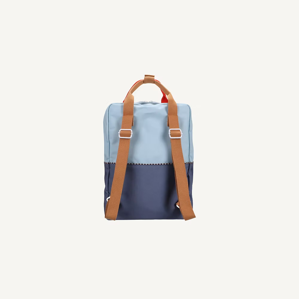 Sticky Lemon Backpack Large | Color Blocking | Bissou Blue + Blue Whale