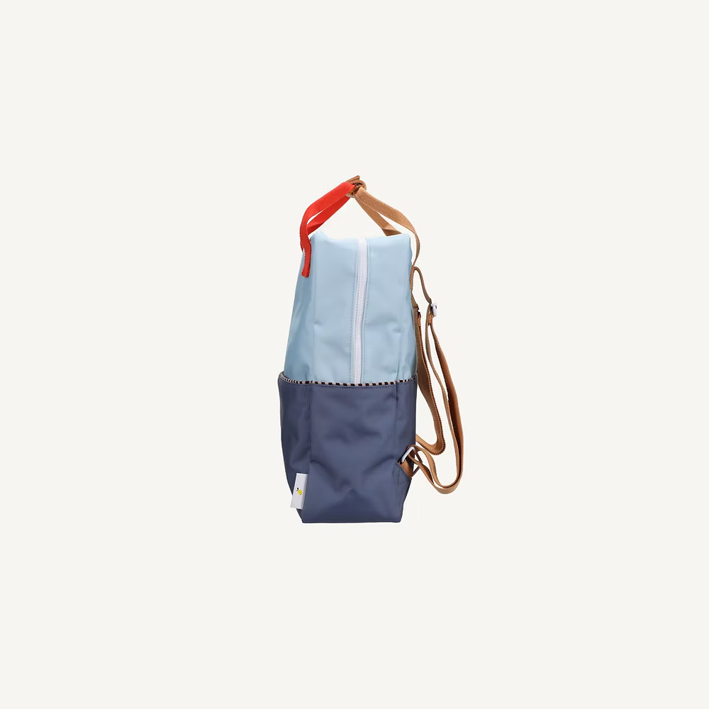 Sticky Lemon Backpack Large | Color Blocking | Bissou Blue + Blue Whale