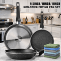 Nonstick Cookware Set 9-Piece with Detachable Handles - Stackable Induction Compatible Pots and Pans Set, Non-Stick Coating, Space-Saving Kitchen Cooking Set for Camping, RV & Small Kitchens