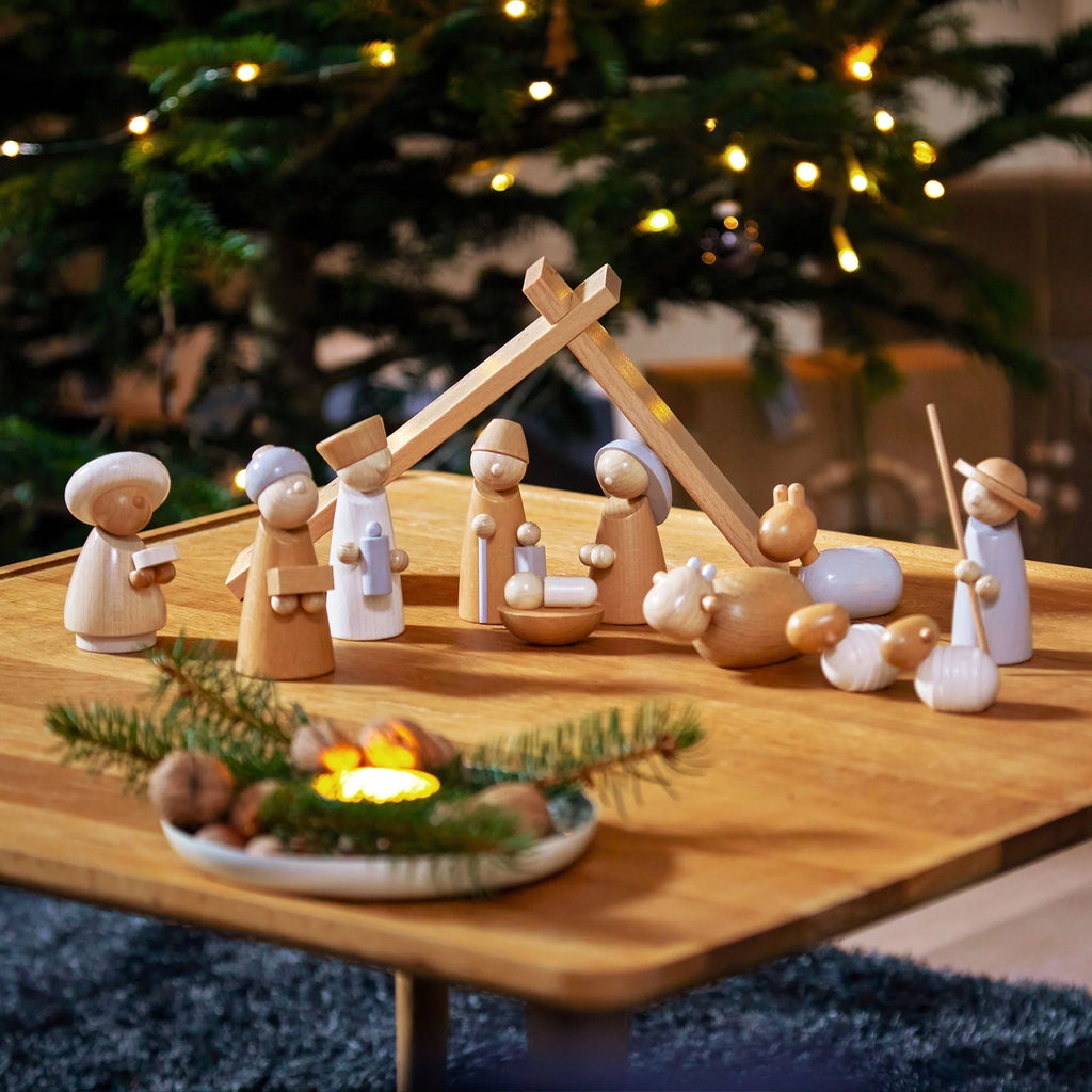 Wooden Nativity Scene