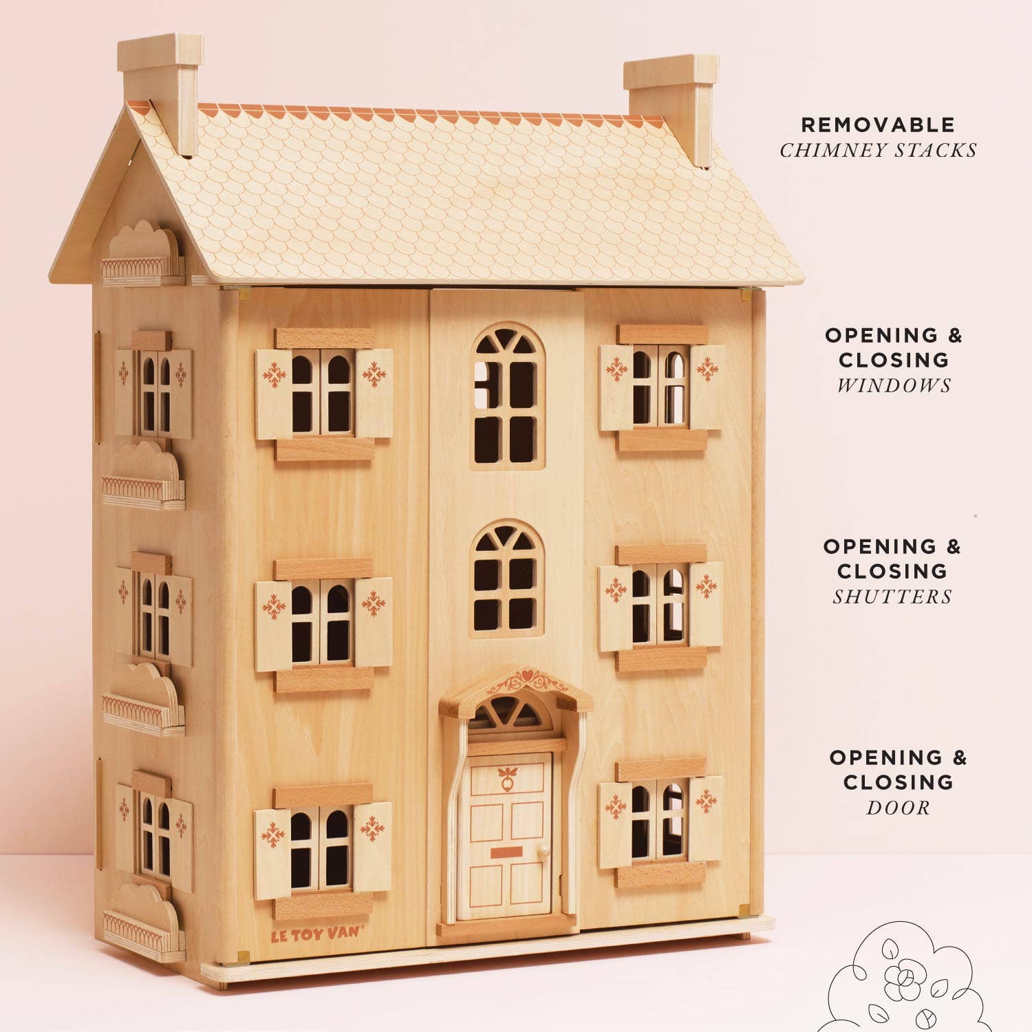 Le Toy Van The Grand Natural Wood Doll House