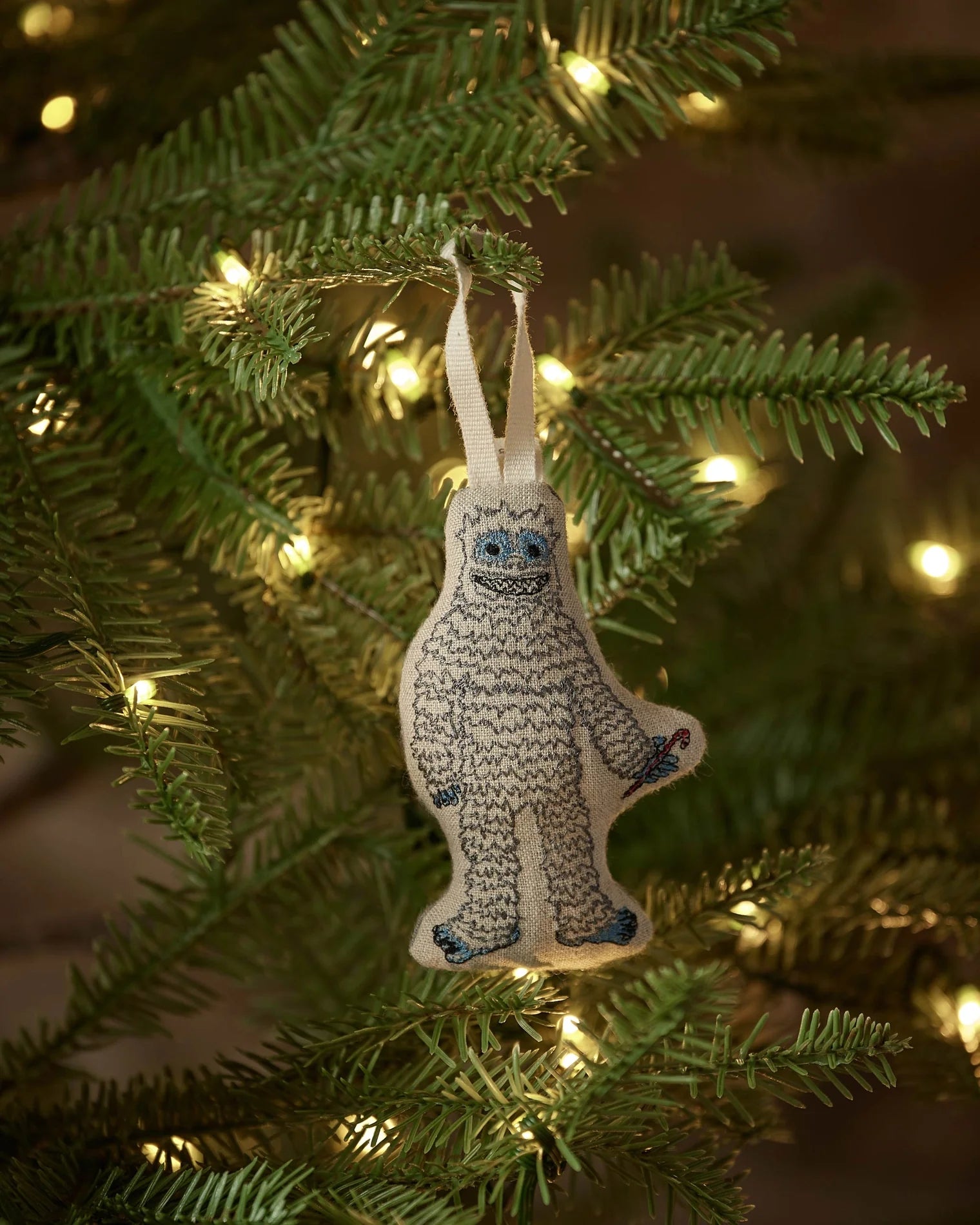 Coral & Tusk Yeti with Candy Cane Ornament