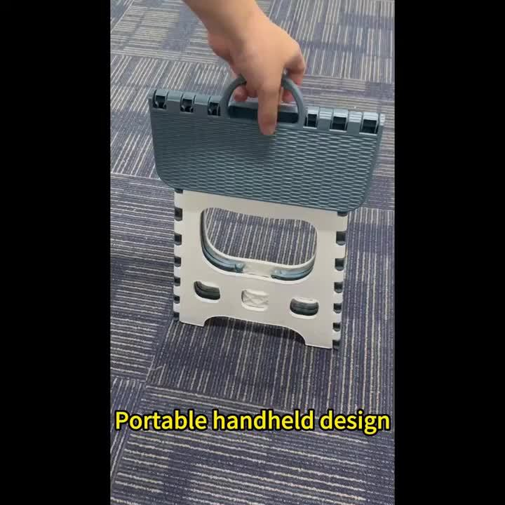 Portable Camping Stool Lightweight PP Polypropylene Oval Folding Stool for Indoor Outdoor Camping Hiking Fishing Travel Dark Blue