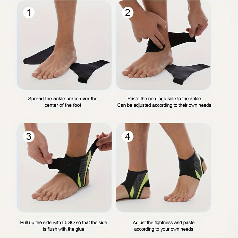 Ankle Compression Support Strap 2-Pack Adjustable Breathable Lightweight Secure Fit Unisex for Daily Use Sports Running Hiking Recovery