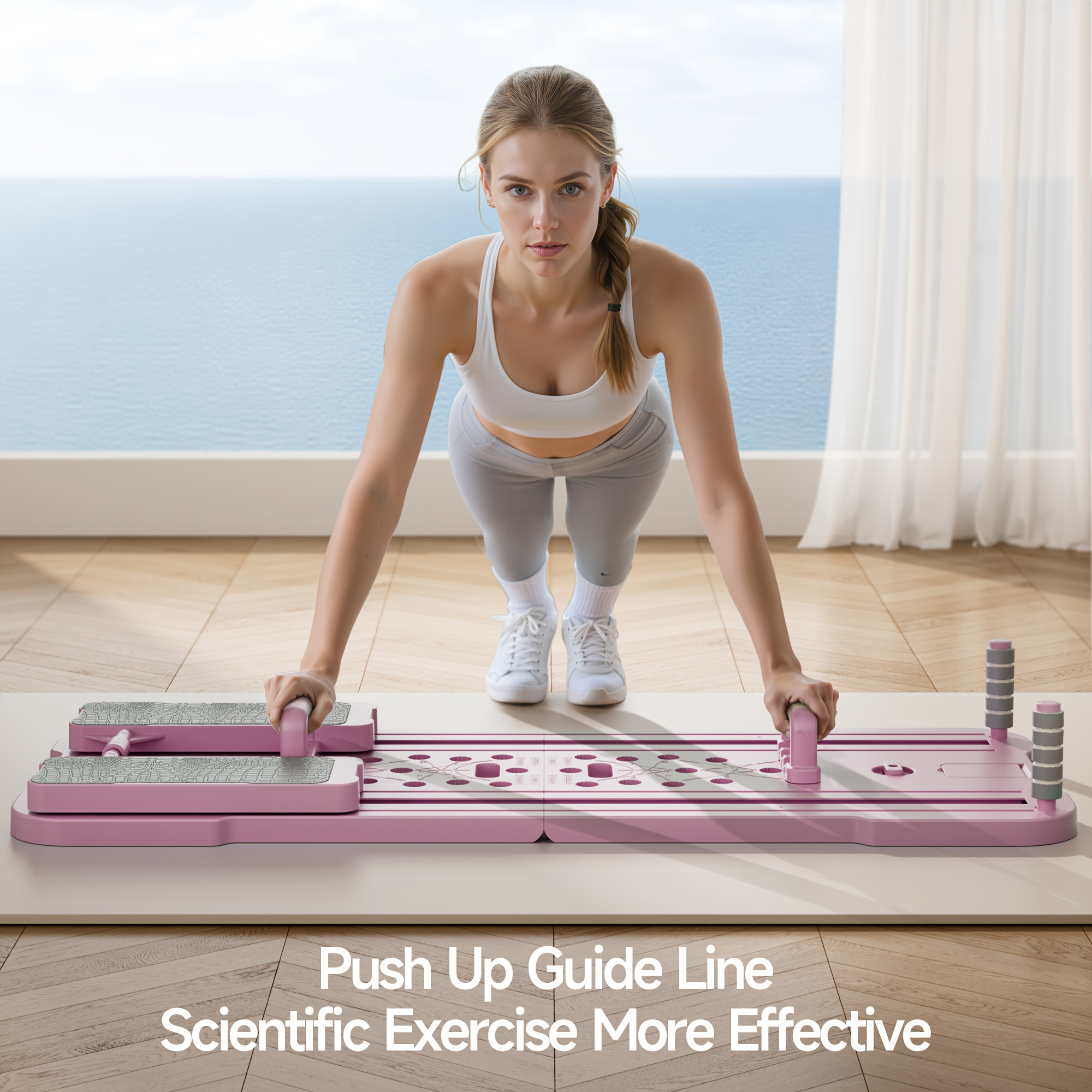 Portable Pilates Reformer Board 9-in-1 – Foldable Ab Wheel & Push-Up Workout Machine for Full Body Core Training, Muscle Toning & Home Gym Fitness