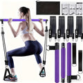 Resistance Band Pilates Bar Kit 8-Piece – 150LB Bands, Ankle Straps & Drawstring Bag, Portable Home Gym Fitness Set for Full Body Workout for Men & Women