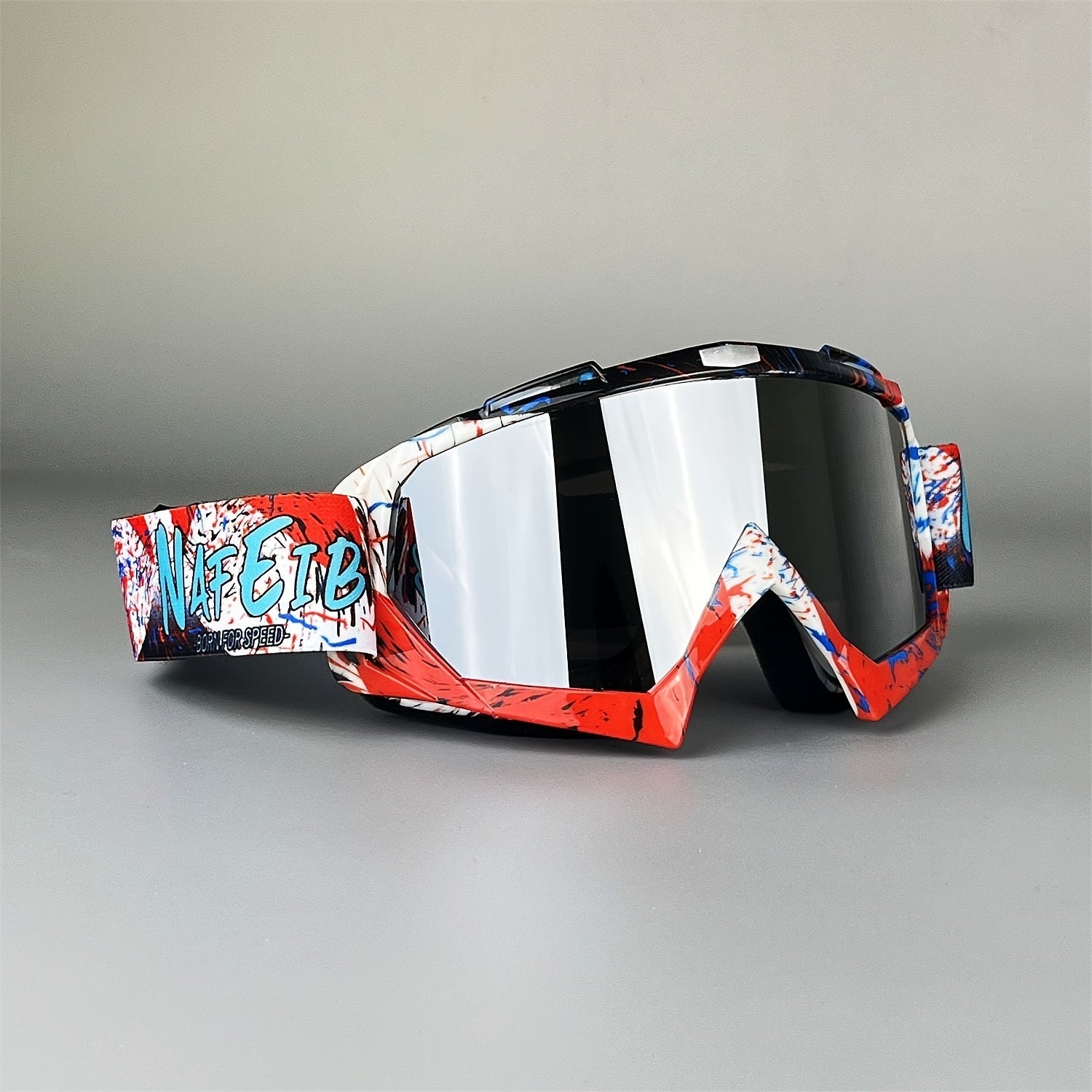 Ski Goggles with Headband – Mirror Coating Polycarbonate Lens, TPU Frame, Adjustable Thick Foam Pad, Anti-Fog Snow Goggles for Adults, 30+ Color Options for Skiing & Snowboarding