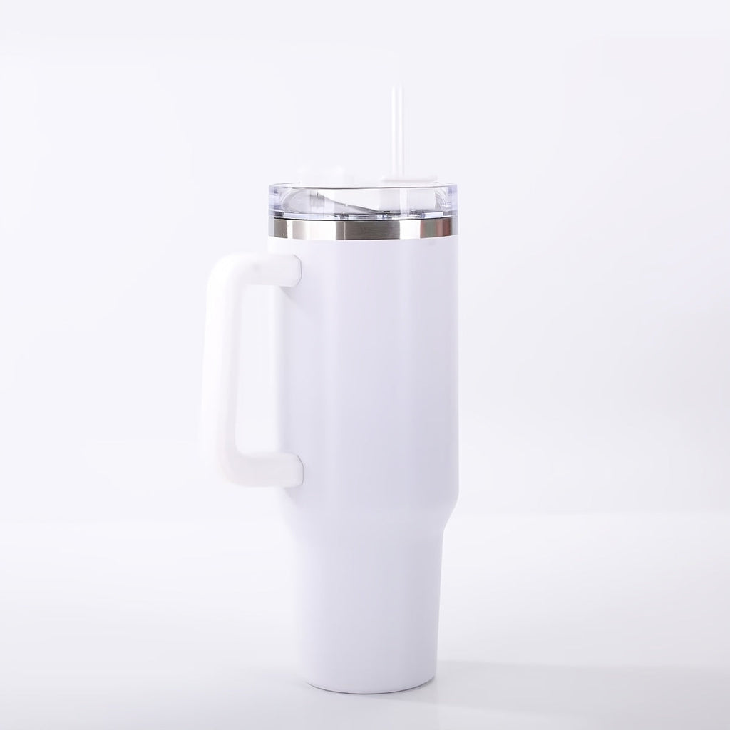 Insulated Tumbler 40oz with Handle & Straw Lid – Double-Wall Vacuum 304 Stainless Steel Travel Cup, Leakproof & Rustproof, Hot & Cold Drinks, 15 Colors, Perfect Gift for Christmas, Travel & Outdoor