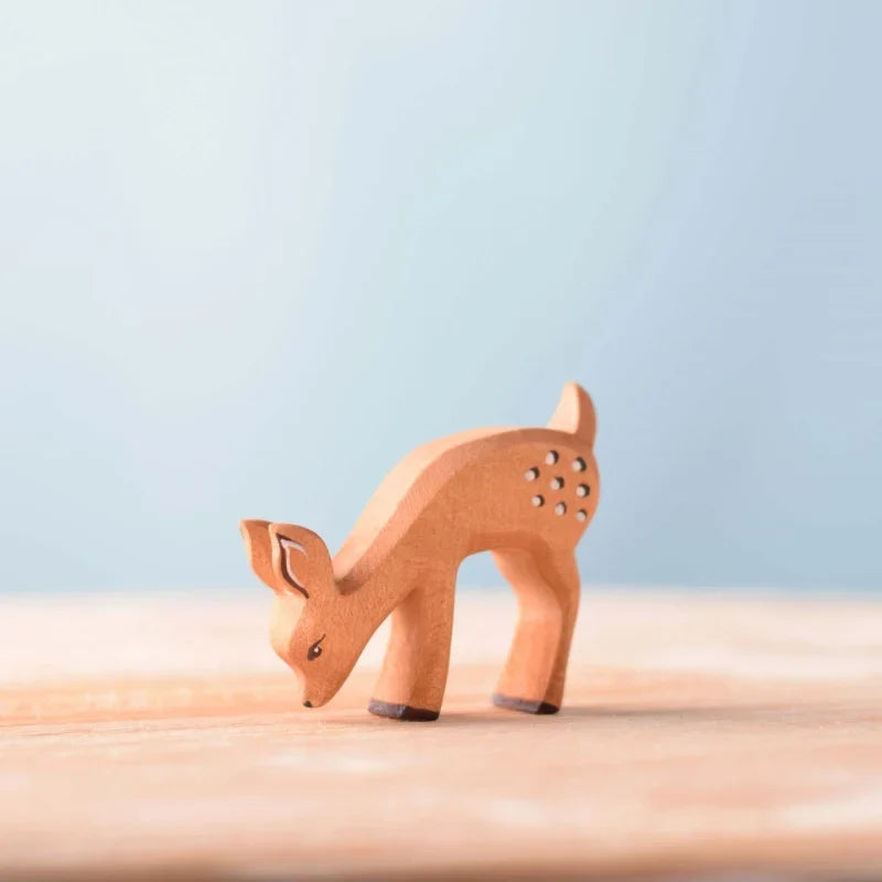 Bumbu Handmade Wooden Fawn Eating