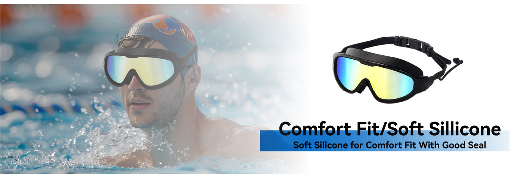 Anti-Fog Swim Goggles 2-Pack – Leak-Proof, UV Protection, Adjustable Fit for Adults, Youth, Men & Women | Pool & Beach Goggles