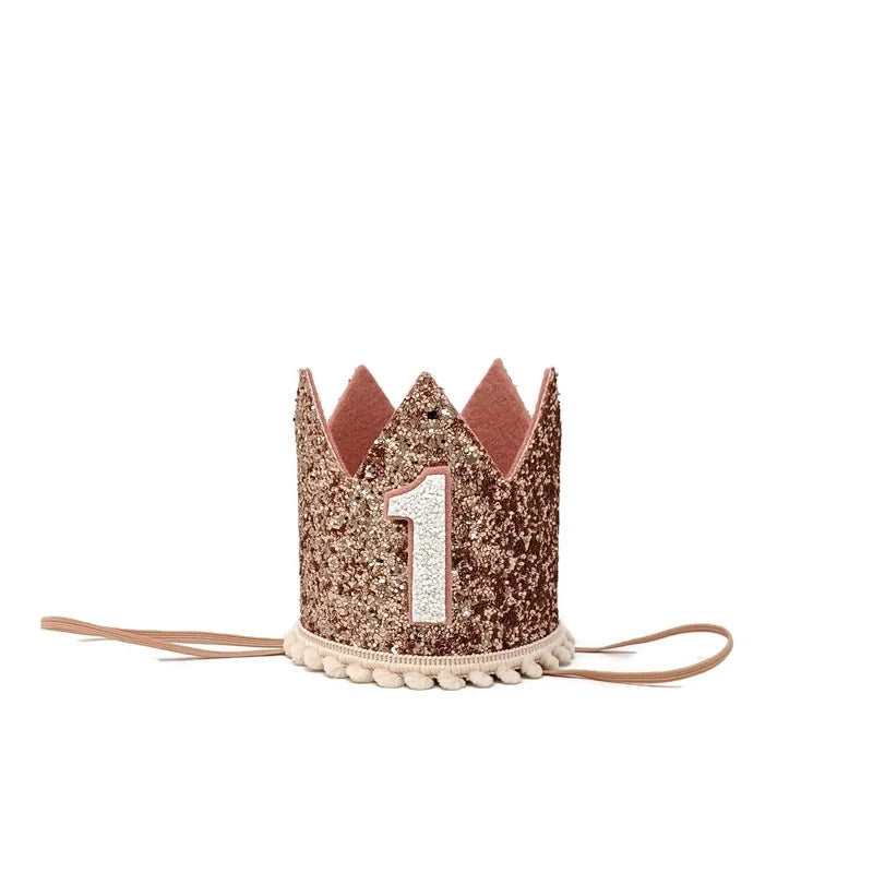 Felt Crown - Rose Gold Glitter