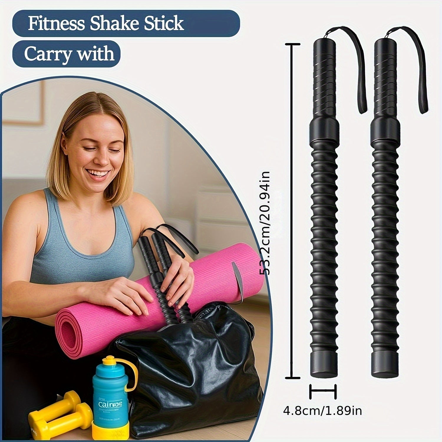 Cordless Battle Rope Set 2pcs Portable Home Gym Fitness Training Rope Arm Muscle Workout Sling Exercise Equipment for Men Women