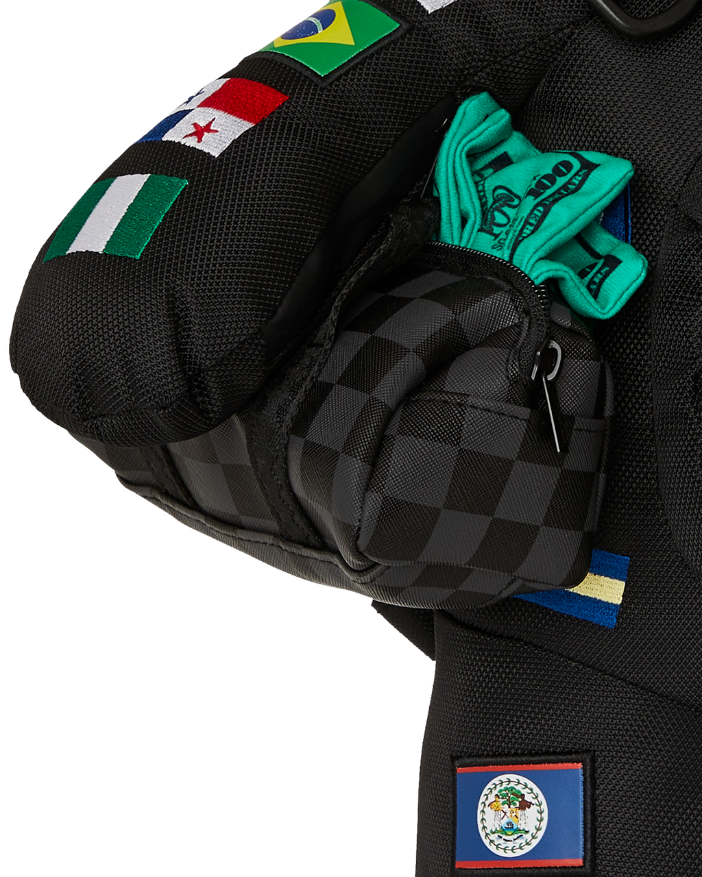 JAMES FIRST CLASS GLOBAL FLAGS MONEYBEAR BACKPACK