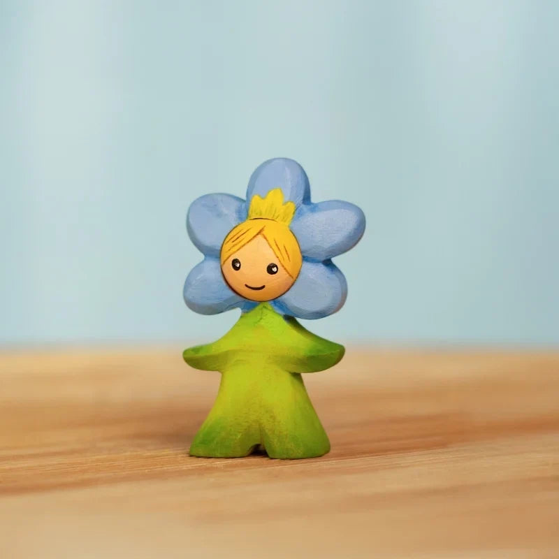 Handmade Wooden Flower Child Forget-Me-Not
