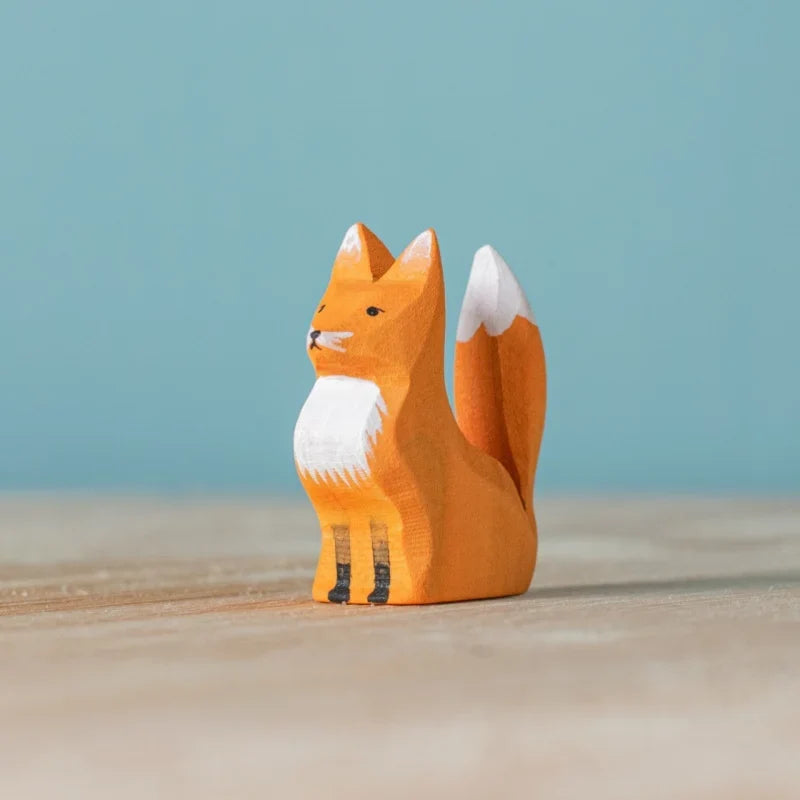 Bumbu Handmade Wooden Fox Cub Sitting
