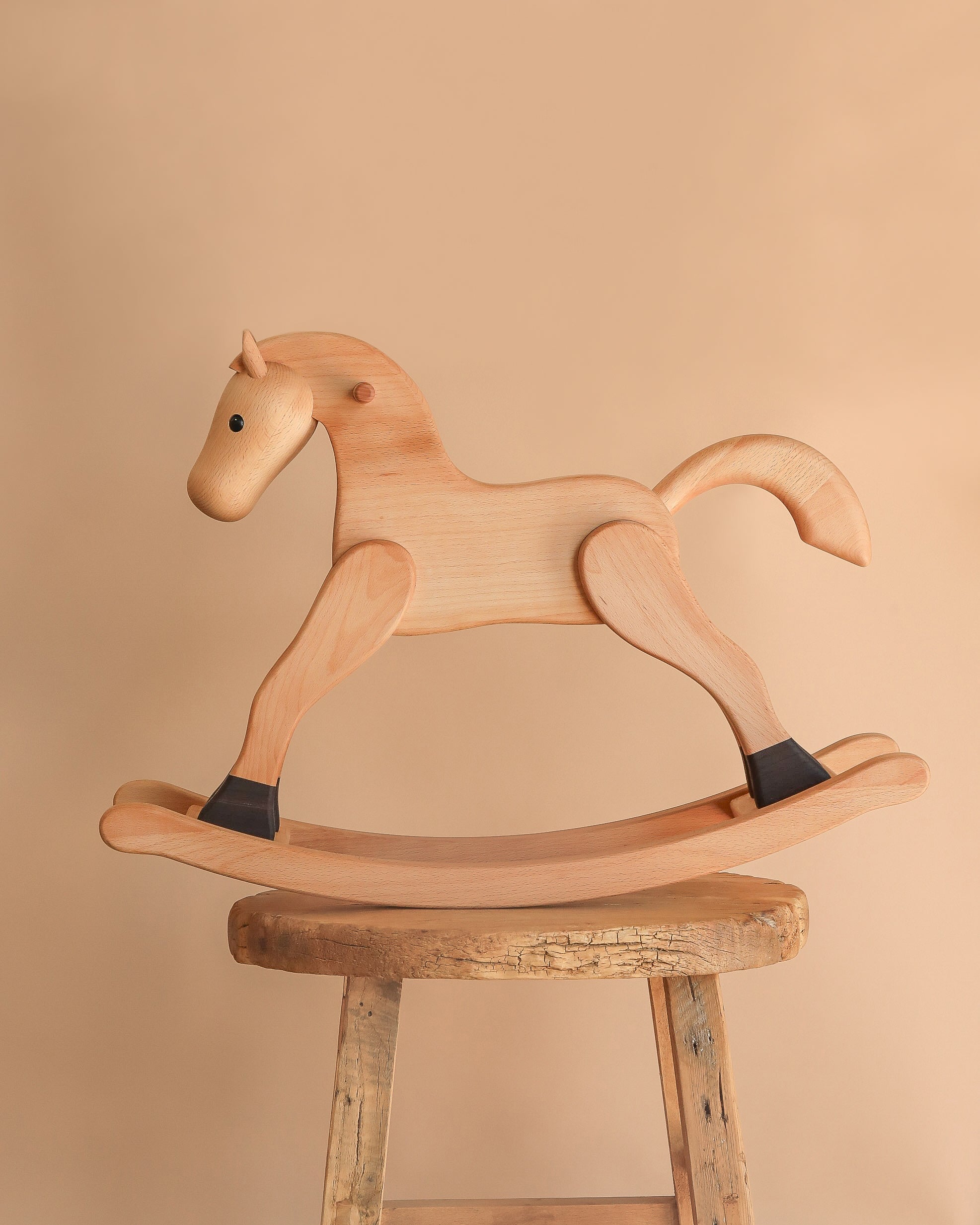 Spring Copenhagen Wooden Rocking Horse - Final Sale
