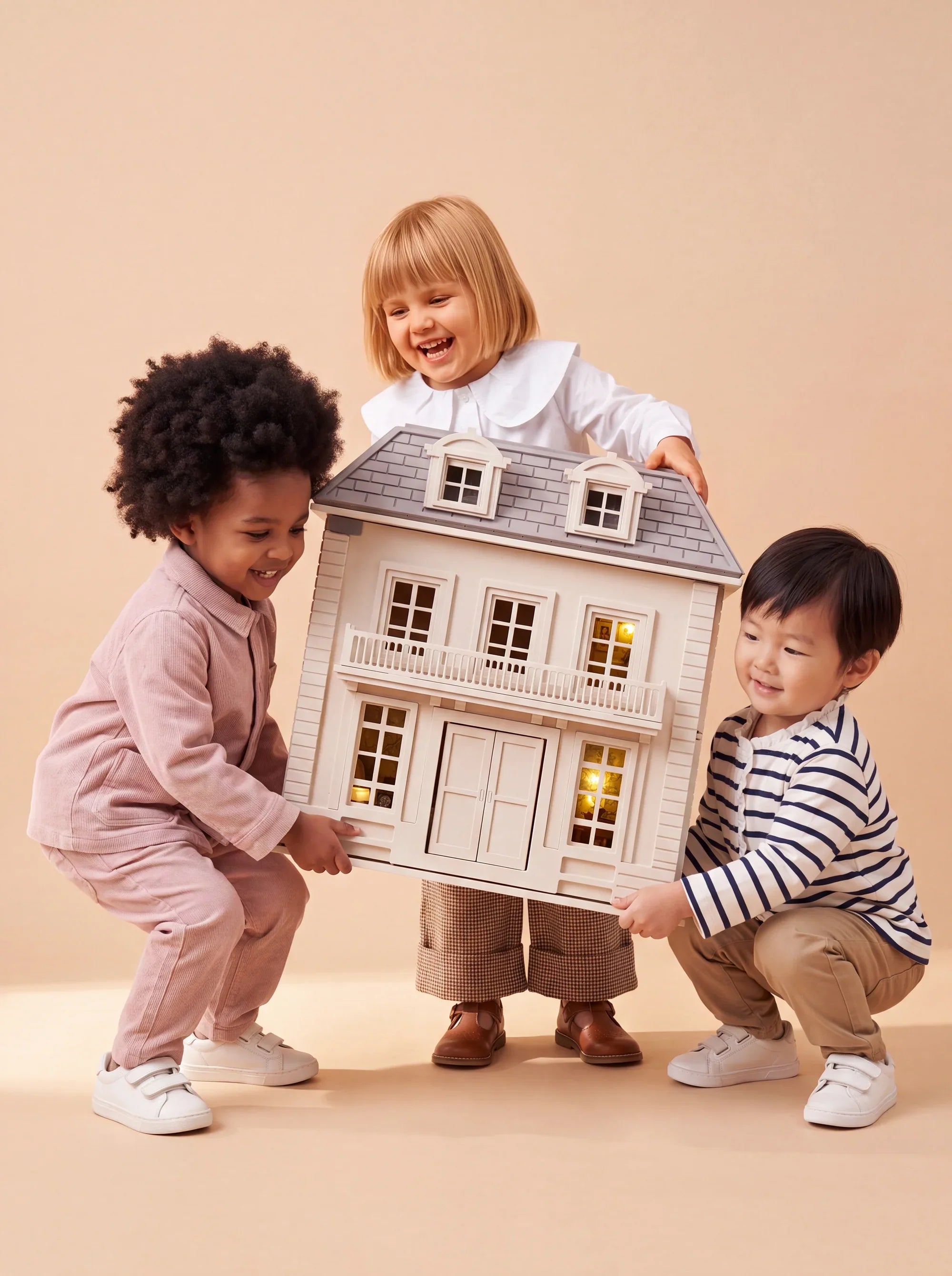 Fully Furnished Dollhouse With Lights, House of Hamptons (ships mid-September)