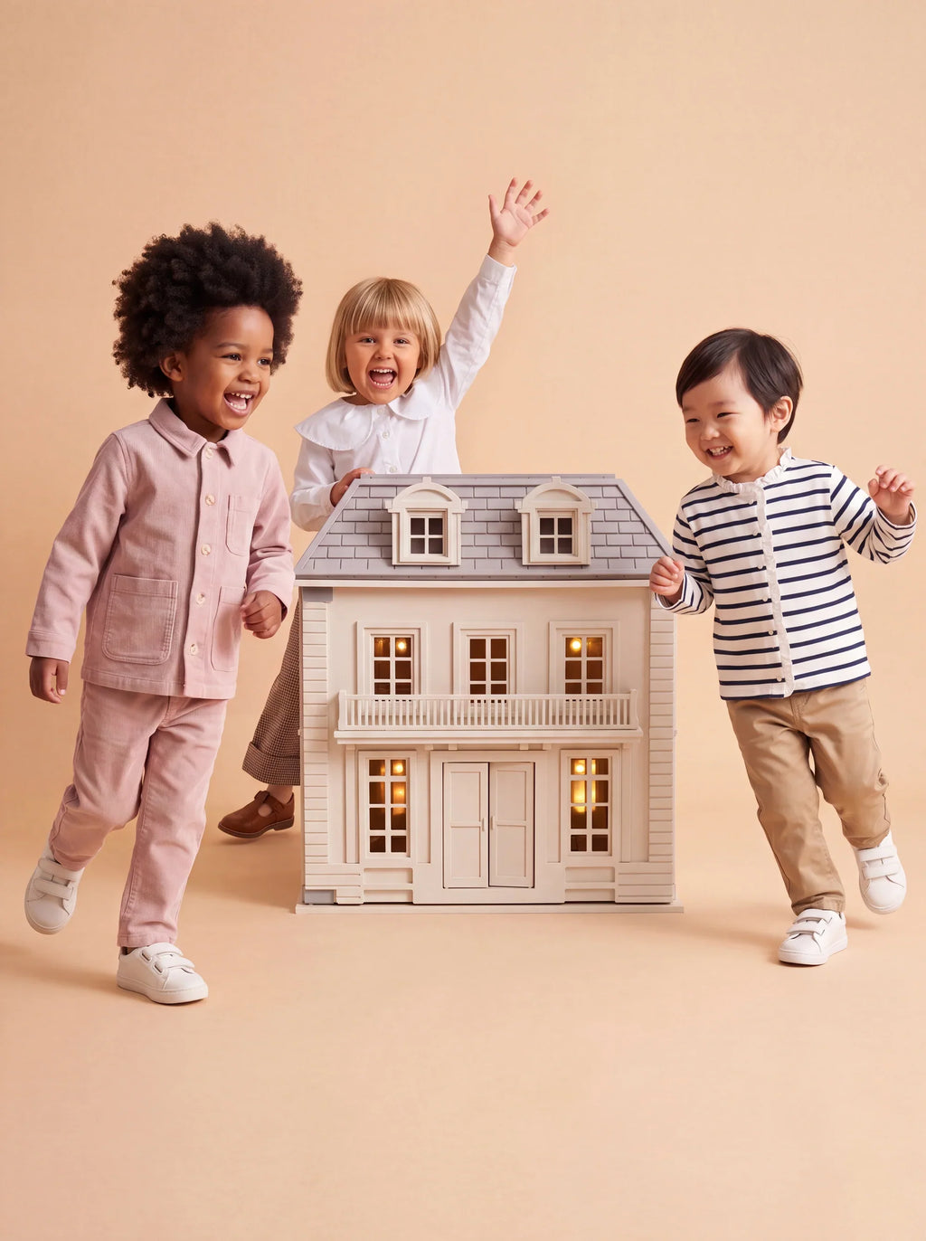 Fully Furnished Dollhouse With Lights, House of Hamptons (ships mid-September)