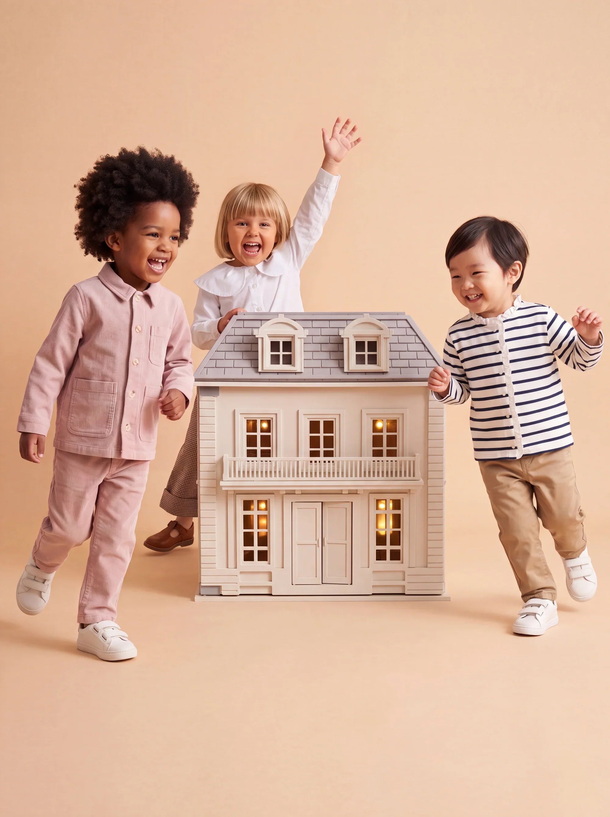 Fully Furnished Dollhouse With Lights, House of Hamptons (ships mid-September)