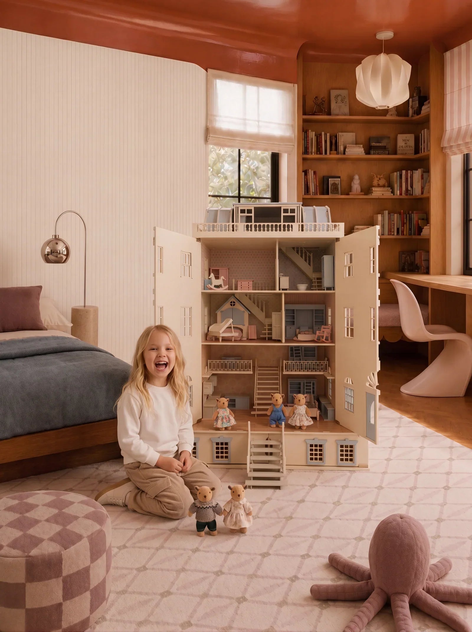 Fully Furnished Dollhouse With Lights, House of New York (ships mid-September)