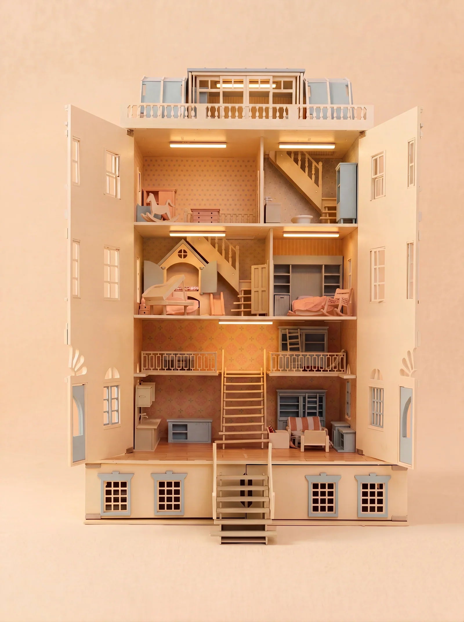 Fully Furnished Dollhouse With Lights, House of New York (ships mid-September)
