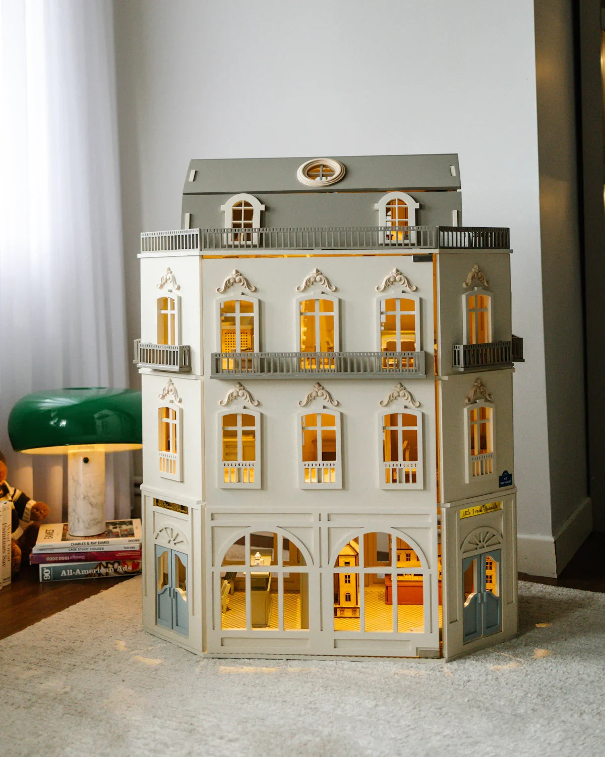 Fully Furnished Dollhouse With Lights, House of Paris