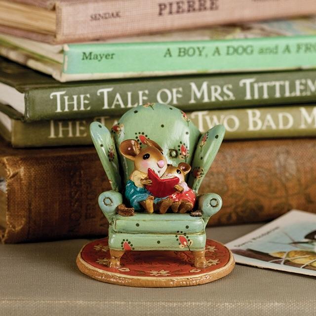 Wee Forest Folk Tiny Collectible - Sharing A Story (Not a Toy)