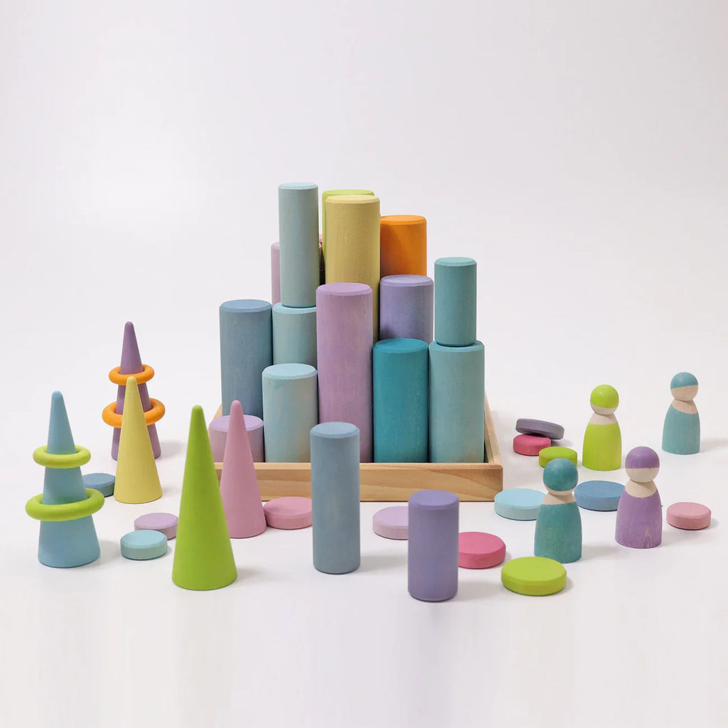 Grimm's Large Building Rollers - Pastel
