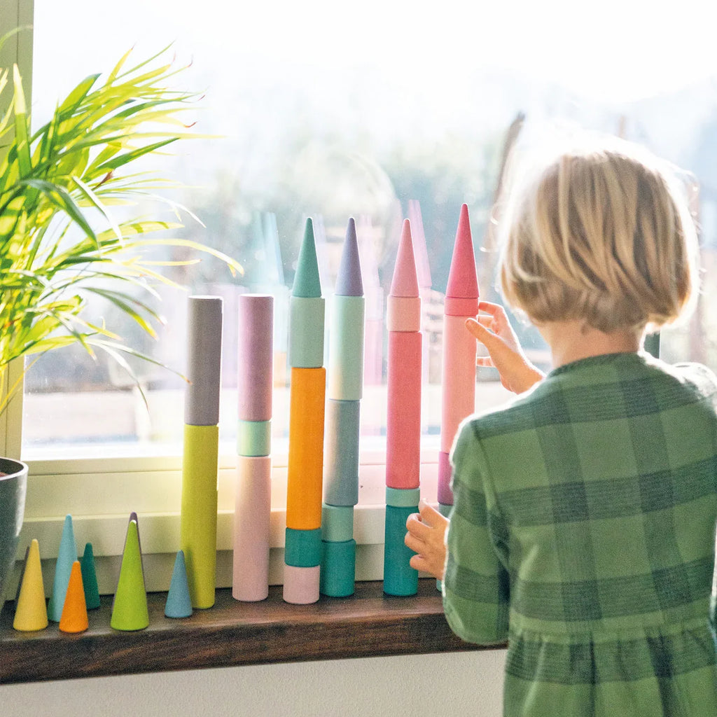 Grimm's Large Building Rollers - Pastel