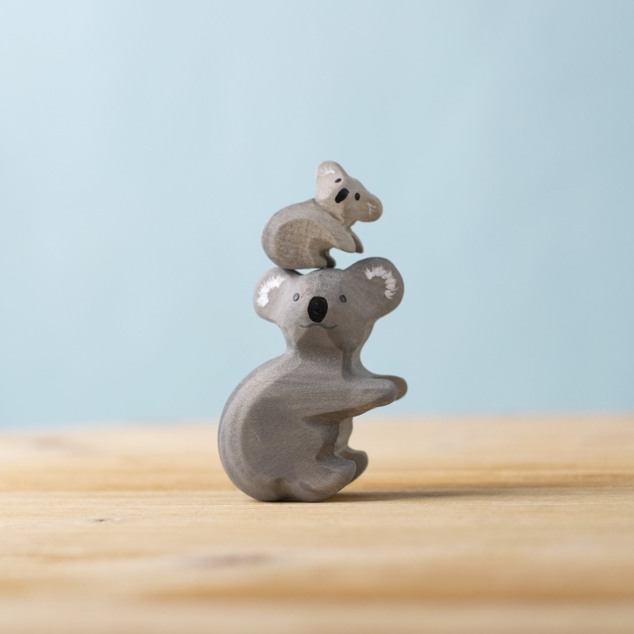 Bumbu Handmade Wooden Koala Bears with Eucalyptus Tree Set