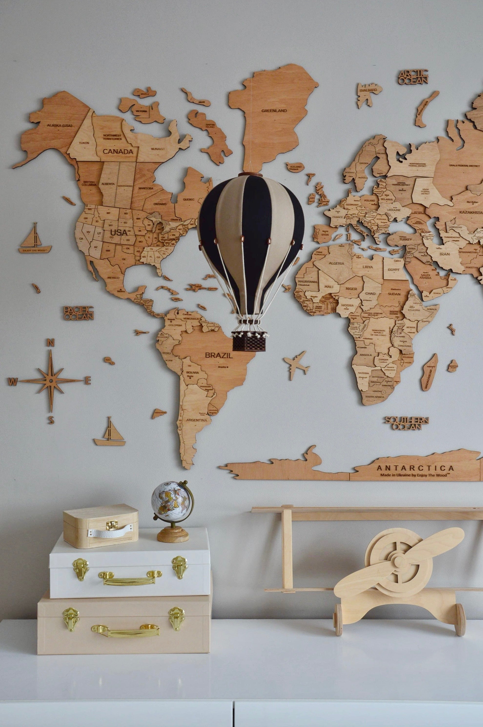 Hot Air Balloon - Black