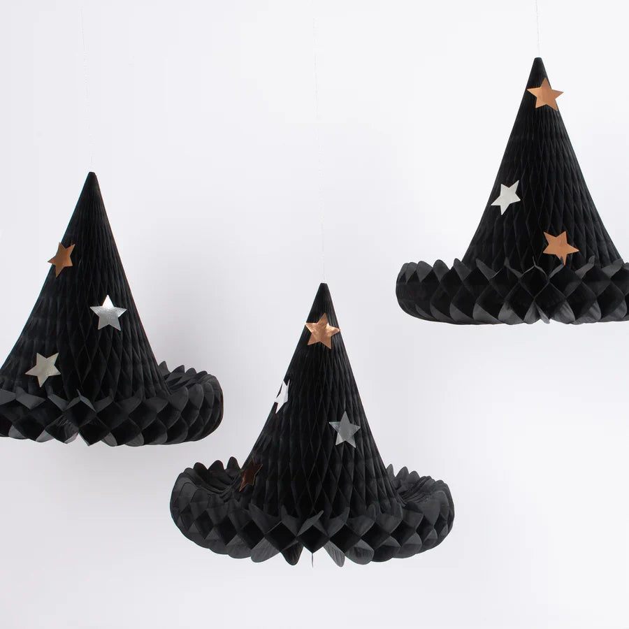 Meri Meri Honeycomb Witch Hat Decorations - Final Sale