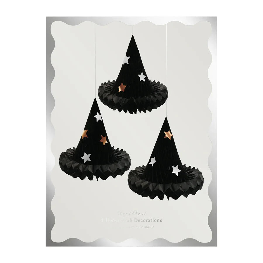 Meri Meri Honeycomb Witch Hat Decorations - Final Sale