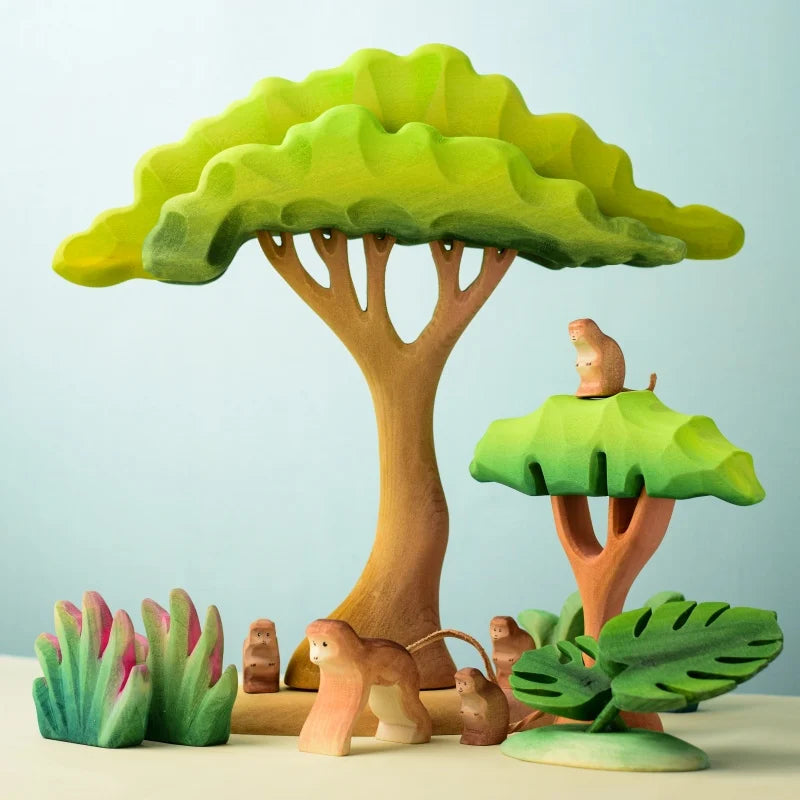 Bumbu Handmade Wooden Monkey Set