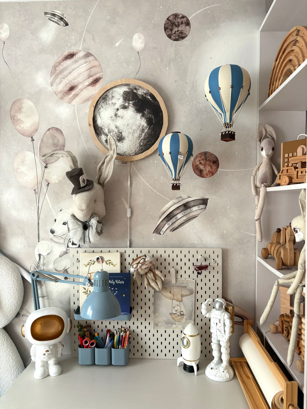 Hot Air Balloon - Marine Blue