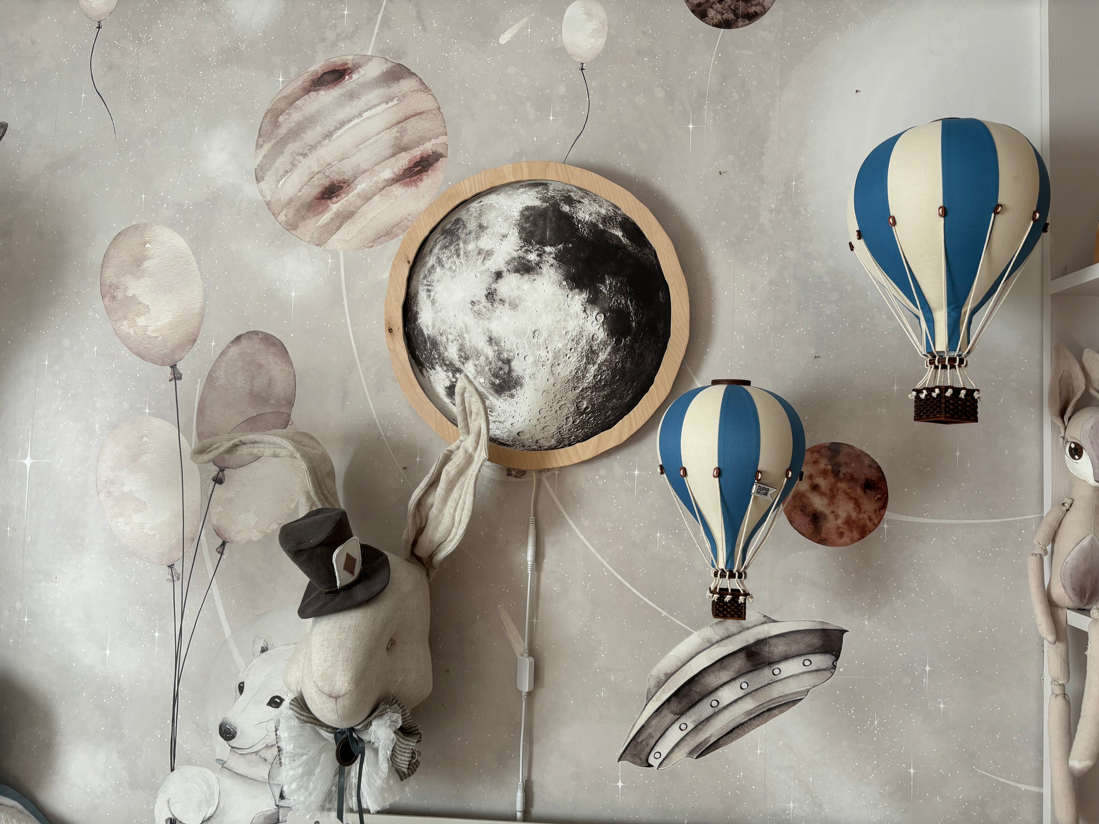 Hot Air Balloon - Marine Blue