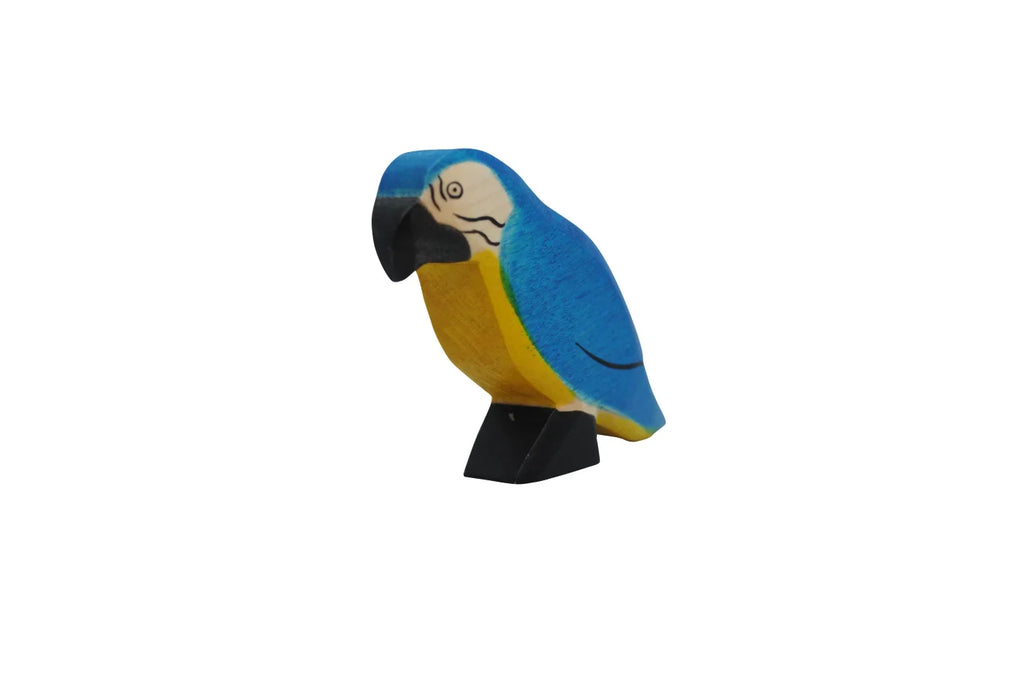 Handmade Holzwald Bird - Blue Parrot