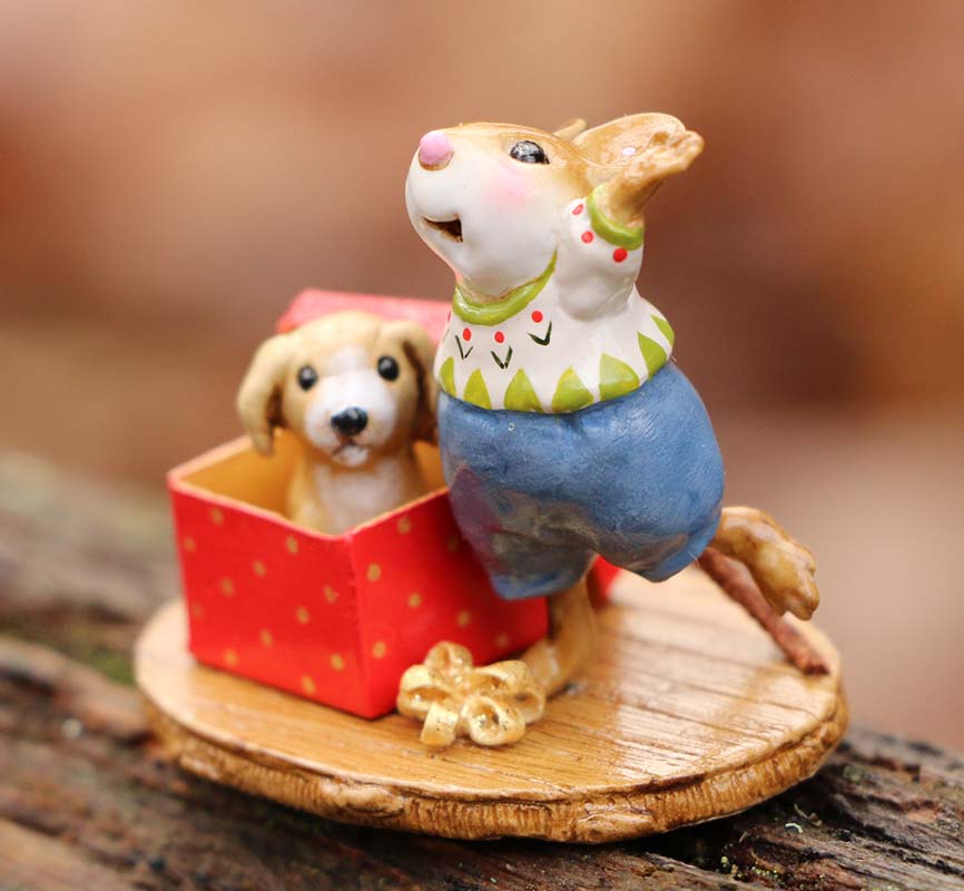 Wee Forest Folk Tiny Collectible - Christmas Critter (Not a Toy)