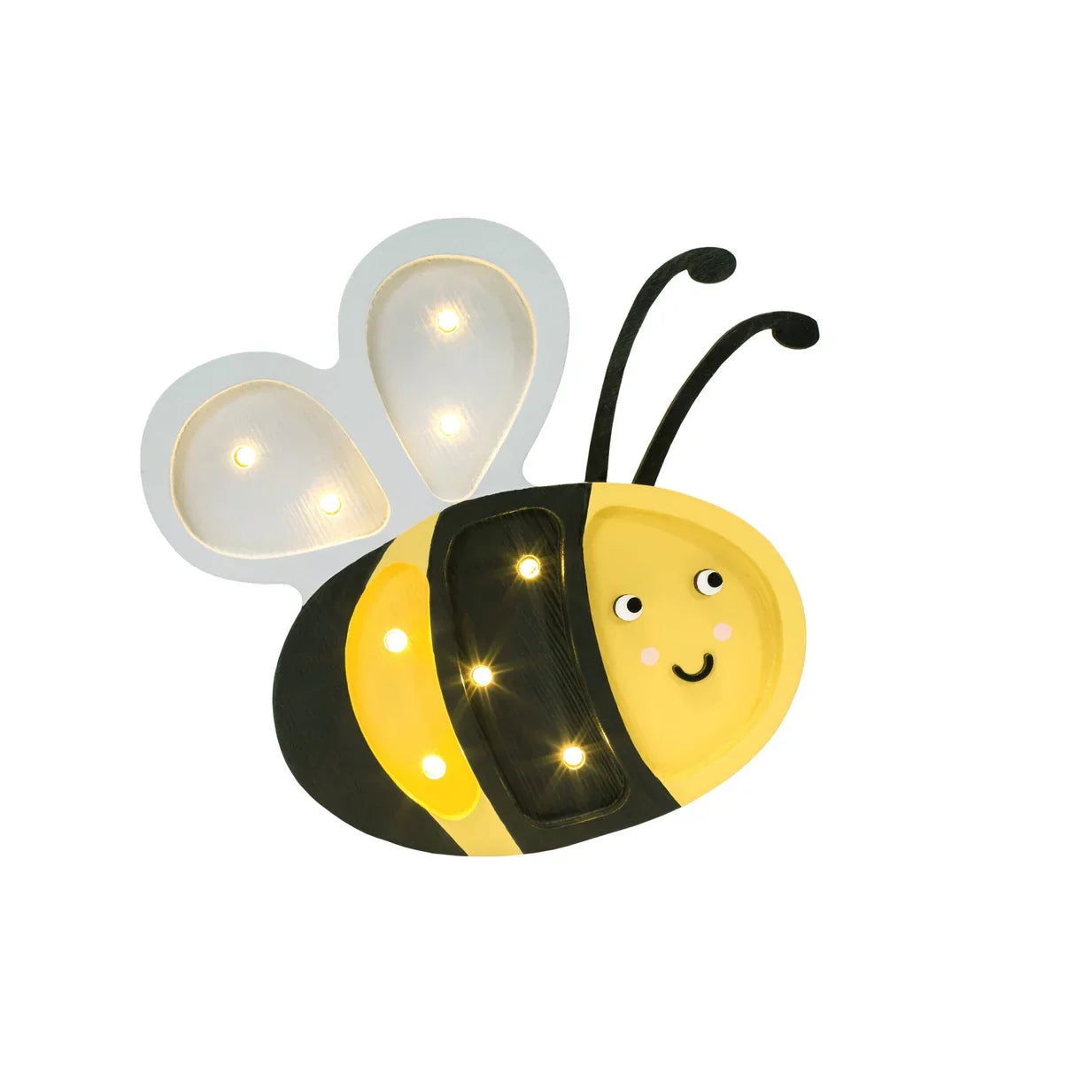 Handmade Wooden Mini Lamp - Happy Bee