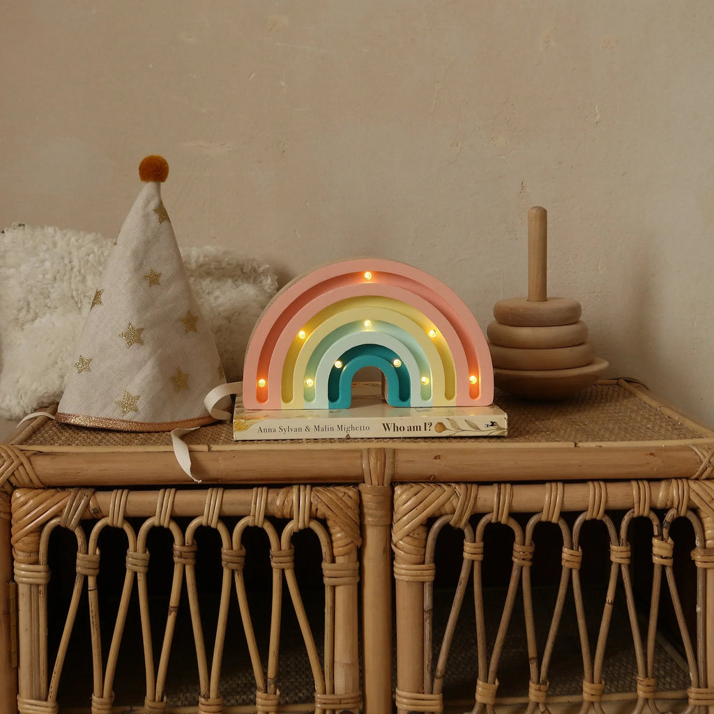 Handmade Wooden Mini Lamp - Rainbow