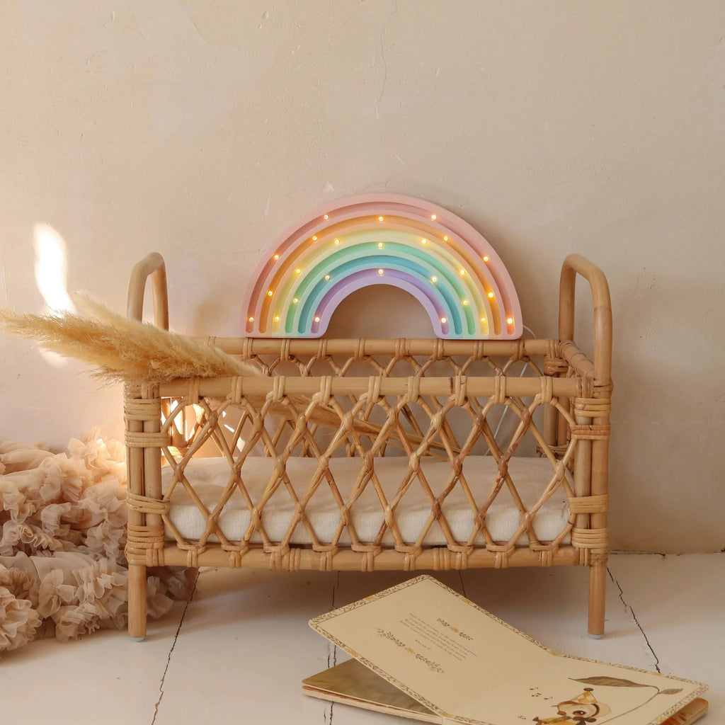 Handmade Wooden Lamp - Rainbow